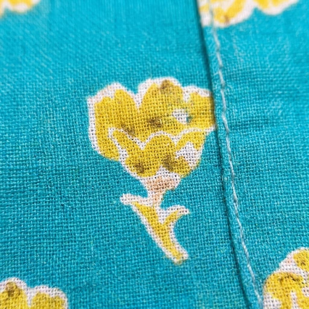 Turquoise Block Printed Pure Cotton Straight Kurta Set with Dupatta - View 4